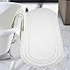 Crochet Reversible Bath Mat Runner 100% Cotton (24"X60") Oval
